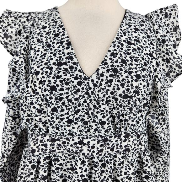 SALE Glamorous Bloom Romantic Floral Print Midi Prairie Dress Womens Size 6 - Picture 6 of 7